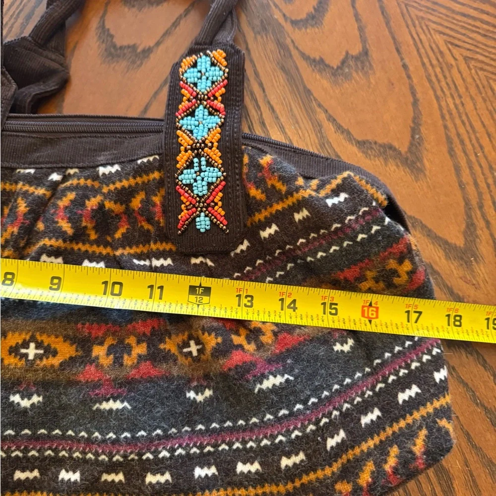 Nadara Retro Aztec Beaded Handbag vintage Fall Winter purse